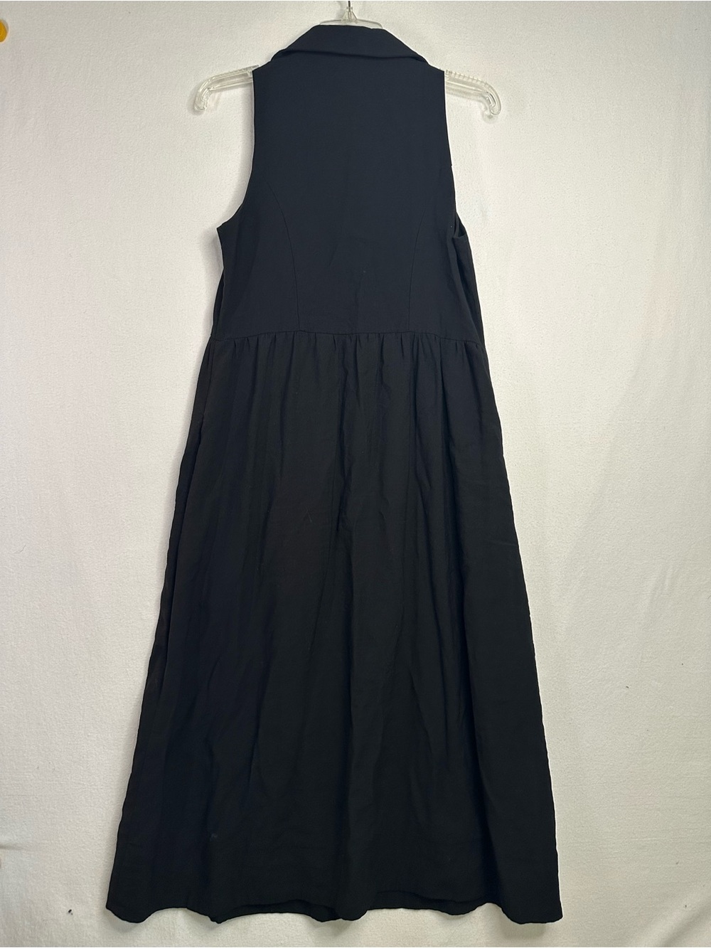 Pomander Place by Tuckernuck Black Jules Midi Dress Small Button Down Sleeveless - Picture 3 of 16